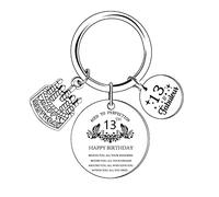 BESPMOSP 13th Birthday Keyring & Present for Girls - Sweet 13 Gifts for Daughter