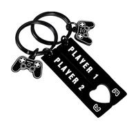 BESPMOSP 2PCs Funny Couple Matching Keyring Valentine Day Gifts for Him Her Gamer Gifts for Husband Wife Girlfriend Boyfriend Anniversary Keyring Birthday Gifts for Couple Present Fiance Gift