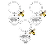 BESPMOSP 3PCs Leaving Gifts for Colleague There Are People In This World Thank You Gifts for Teacher Keyring New Job Gifts Retirement Gifts for Women Goodbye Gift