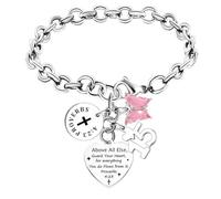 BESPMOSP Birthday Charm Bracelets Gifts for Girls Women 13th 15th 16th 18th 21st 30th-60th Bracelet Gift for 13 15 16 18 21 30-60 Year Old Present (15th Birthday Bracelet)