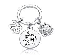 BESPMOSP Happy Birthday Gifts Women Keychains Teen Girls Keyrings Jewellery Presents For Mum Grandmother (23th birthday)