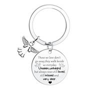 BESPMOSP Memorial Keyring Gifts Sympathy Gifts for Loss of Loved One Loss of Mum Dad Remembrance Gifts for Women