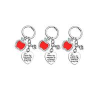 BESPMOSP Teacher Appreciation Keychain Teacher's Day Birthday Graduation Thank You Jewelry Best Friend Keyring (3PC Heart Thanks for making a difference in my life)