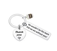 BESPMOSP Thank You Gifts for Boss Coworker Coach Leader Manager Gifts Office Keyring Team Gifts for Men Women Appreciation Gifts We Couldn't Be The Team That We Are Without You Key Rings