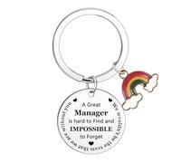 BESPMOSP Thank You Gifts for Manager Keyring Manager Gifts for Women Men Appreciation Gift for Boss Leader Colleagues Leaving Gifts Farewell Retirement Gifts Goodbye Gift