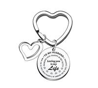 BESPMOSP To My Husband Keyring Husband Gifts from Wife Valentines Gifts for Him Husband Birthday Gifts Anniversary Keychain for Husband Present