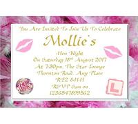 Bespoke Candy Delights 15 Personalised Hen Night - Hen Party Invites - Invitations HN2