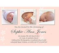 Bespoke Candy Delights 30 Beautiful Personalised Girls Christening - Baptism Invitations - Invites