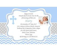 Bespoke Candy Delights 30 Personalised Boys Christening Day Invitations - Invite C70