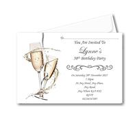 Bespoke Candy Delights 40 Personalised Beautiful Womens - Mens Birthday Party Invitations - Invites Can write Guests Names On Them With Envelopes B75 (40 Invites)