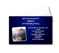 Bespoke Candy Delights 40 Personalised Mens Blue Surprise Birthday Party Invite - Invitations For ANY Age