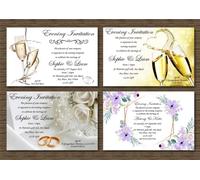 Bespoke Candy Delights 50 Personalised Beautiful Wedding Day EVENING Invitations - Invites Over 25 Designs To Choose From, With Envelopes (WE1)