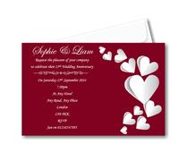 Bespoke Candy Delights Beautiful Personalised 40th - Ruby Wedding Anniversary Invites - Invitations With Envelopes REF A11 (30)
