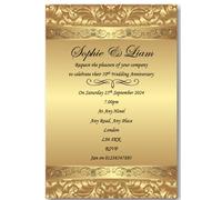 Bespoke Candy Delights Beautiful Personalised 60th - Diamond Wedding Anniversary Invites - Invitations With Envelopes REF A13 (20)