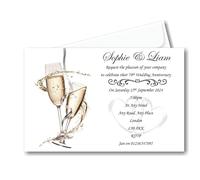 Bespoke Candy Delights Beautiful Personalised 70th - Platinum Wedding Anniversary Invites - Invitations With Envelopes REF A14 (40)