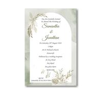 Bespoke Candy Delights Beautiful Personalised Olive Green Wedding Invites - Invitations With Envelopes WD82 (30)