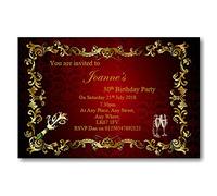 Bespoke Candy Delights Personalised Beautiful Birthday Party Invitations, Invites, 16th 18th 21st 30th 40th 50th 60th 70th 80th Any age & Surprise can be added Ref BD16 (20)