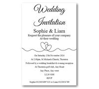 Bespoke Candy Delights Personalised Beautiful Stylish Wedding Day Invitations - Invites With Envelopes WD74 (20 Invites)