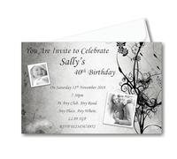 Bespoke Candy Delights Personalised Birthday Invitations, Invites, Complete with envelopes Ref B54 14th 15th 16th 17th 18th 21st 30th 40th 50th 60th 70th Birthdays Surprise Can be added (70)