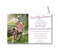 Bespoke Candy Delights Personalised First Holy Communion Invitations -Custom 1st Holy Communion Invites - CM8 (12)