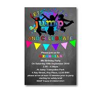 Bespoke Candy Delights Personalised Trampoline Birthday Party Invitations - Invites Boy or Girl Ref B61 4th 5th 6th 7th 8th 9th 10th 11th 12th 13th 14th Birthday (20)