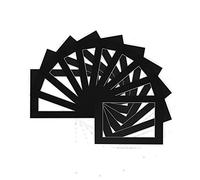 Bespoke Computer Cut Photo/Picture Frame Mounts - Pack of 10 - Frame Size 14"x11", Mount Size 10"x8" - Color Black