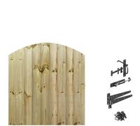 Bespoke Custom Made To Measure UPTO HEIGHT: 4ft (120cm High) Tongue & Groove Fully Framed Arch Top Pathway Garden Pedestrian Gate [Width Between 90CM to 105CM With Suffolk Latch Hinge Pack