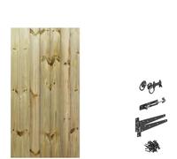 Bespoke Custom Made To Measure UPTO HEIGHT: 5ft (150cm High) Tongue & Groove Semi-Braced Flat Top Pathway Garden Pedestrian Gate [Width upto 75CM With Ring Latch Hinge Pack