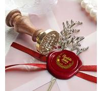 Bespoke Heart & Initials Wax Seal Stamp Kit - Personalise with Your Monogram & Date - Ideal for Romantic Invitations, Keepsakes & Crafts - 30mm Brass Die, Wooden Grip