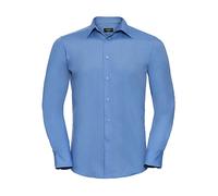 Bespoke Long Sleeve Shirt in Poplin Russell Athletic Bleu 4XL