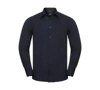 Bespoke Long Sleeve Shirt in Poplin Russell Athletic Bleu M