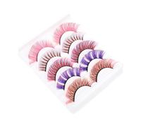 BESPORTBLE 1 Box Colored D Curl False Eyelashes Mixed Pack Natural Looking Faux Eye Lashes for Daily Party and Smoky Makeup Soft Clusters for DIY Grafting and Vivid Beauty Enhancement