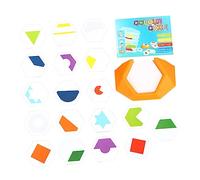 BESPORTBLE 1 Box Colorful Geometric Shape Puzzle for Educational Jigsaw Logic Game with Challenges and Difficulty Levels Stem Brain Teaser for Boys and Development