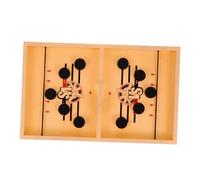 BESPORTBLE 1 Box Wooden Fast Sling Puck Game for Interactive Two Player Educational Chess Smooth Surface Craftsmanship Fun Family Board Game for Harmonious Play