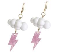 BESPORTBLE 1 Pair Adorable Cloud Acrylic Dangle Earrings for Women Lightweight Comfortable Drop Earrings Unique Rainy Day Design for Friends