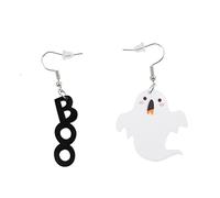 BESPORTBLE 1 Pair Asymmetric Halloween Ghost Earrings Dangle for Costume Props for Parties and Celebrations Skin Friendly Durable Unique Boo Style for Women