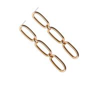 BESPORTBLE 1 Pair Chic Geometric Dangle Earrings for Women Elegant Big Ear Drops Contemporary Design for Parties and Daily Wear present Jewelry Golden Finish