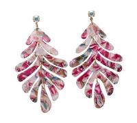 BESPORTBLE 1 Pair Chic Leaf Shaped Earrings Fashionable Ear Studs Festival present for Women for Weddings Parties and Everyday Wear Simple Yet Elegant Design