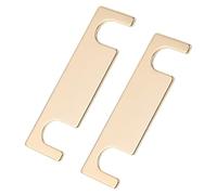 BESPORTBLE 1 Pair Copper Speaker Terminal Jumper Bars Gold 45mm Straight | 4 position bi wire plates, smooth flat contact surface, for speaker cabinet terminals, DIY audio upgrades and home theaters