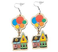 BESPORTBLE 1 Pair Dangle Earrings Wooden Drop Earrings for Women Lightweight Style for Daily Wear Special Occasions Charming Accessory Outfit