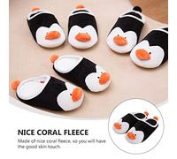 BESPORTBLE 1 Pair Fluffy Penguin Slippers for Cozy Indoor Slippers with Mute Sole Cute Cartoon Design for Winter Warm House Shoes for Boys and Christmas Random Color