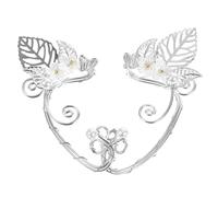 BESPORTBLE 1 Pair Pearl Leaf Ear Non Pierced Earrings for Women Chic Flower Clip Earrings for Halloween Cosplay Parties and More Unique Design for Eye Catching Elegance