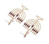 BESPORTBLE 1 Pair Rhinestone Hanukkah Earrings - Zinc Alloy Dangle Earwear With Candlestick Design - Holiday Jewish Sparkling Eardrop Jewelry For Gathering Celebration Events