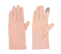 BESPORTBLE 1 Pair Slip Ice Silk Gloves for UV Protection Breathable Sunscreen Touch Screen Gloves for Women Comfortable and Durable for Outdoor Activities and Gardening Light Beige One