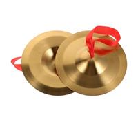 BESPORTBLE 1 Pair Small Finger Cymbals for Adults Portable Zills Percussion Instruments for Dance Music Practice and Performance Alloy Design