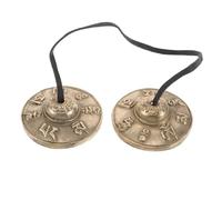 BESPORTBLE 1 Pair Tibetan Tingsha Cymbals Bells Handcrafted Nepalese Yoga Chime Bells with Zipper Bag for Music Education and Spiritual Meditation Melodious Percussion Instrument