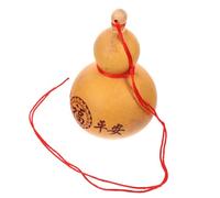 BESPORTBLE 1 PC Carved Gourd Wine Container with Cork Stopper Khaki Gourd Adornment for Storing Wine Water and Medicinal Liquids Housewarming