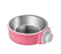BESPORTBLE 1 Pet Stainless Steel Bowl Single Raised Dog Bowl for Wet Food Treats Water Easy to Attaches to Cage
