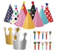 BESPORTBLE 1 Set Birthday Party Cone Hats Colorful Cone Hats Paper Crowns Fun Party Blowers Vibrant Decorations for Joyful Celebrations Safe for All Ages