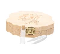 BESPORTBLE 1 Set Deciduous Teeth Wooden Box for Teeth Keepsake Design for Boys and Practical Storage and Foetal Hair Memorable Growth Moments